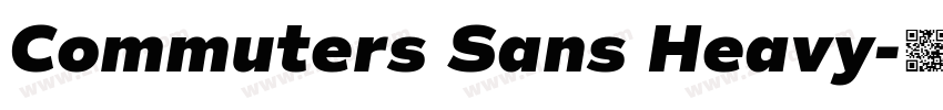 Commuters Sans Heavy字体转换